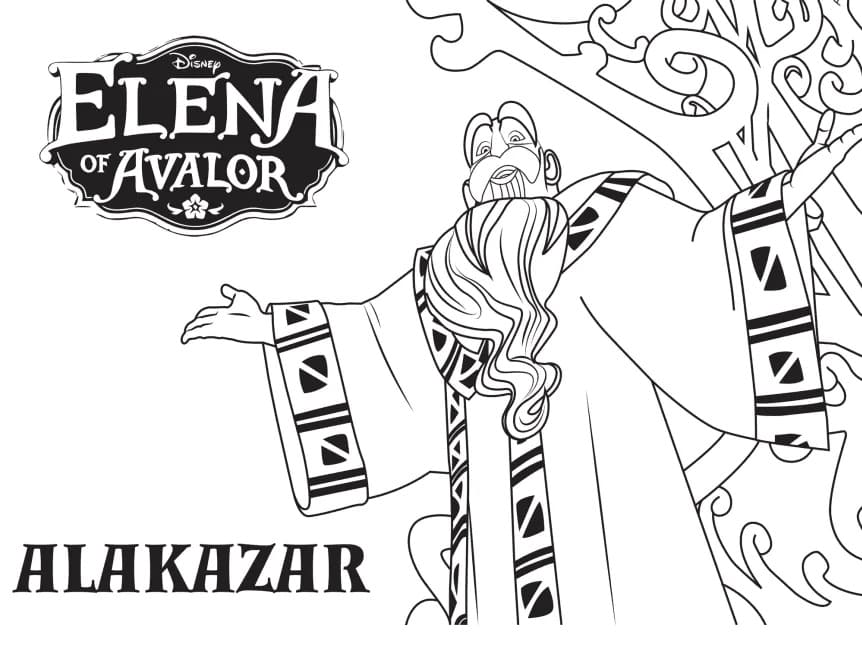 Alakazar from Elena of Avalor coloring page