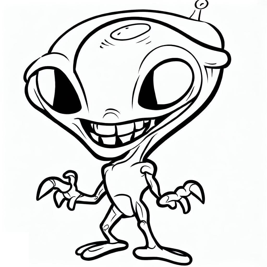 Alien Free Printable coloring page