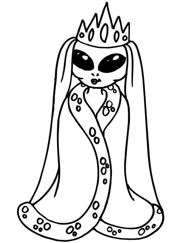 Alien Queen coloring page