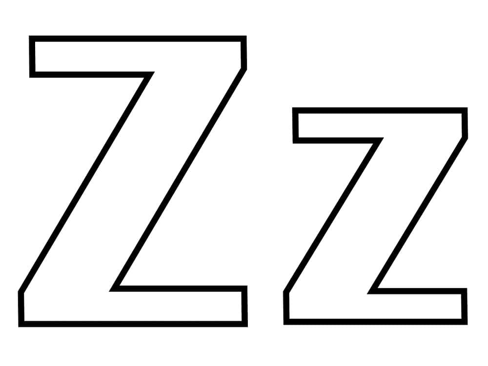 Letter Z coloring pages