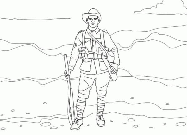 Amazing Soldier coloring page