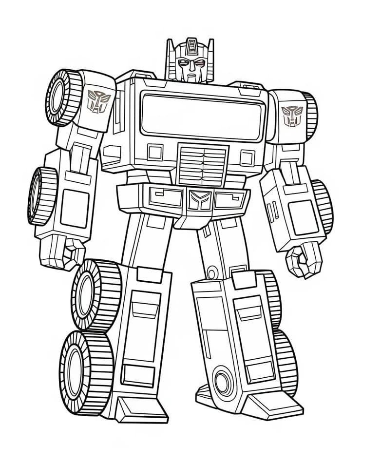 Amazing Transformers coloring page