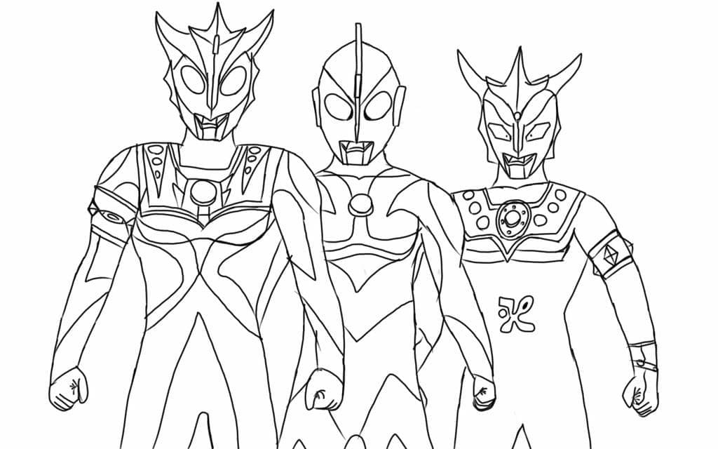 Amazing Ultraman coloring page