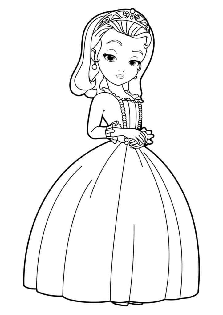 Amber from Sofia the First coloring page - Download, Print or Color ...