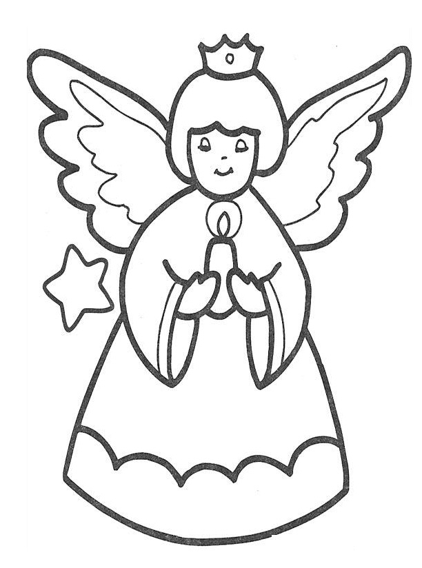 anime angel coloring page