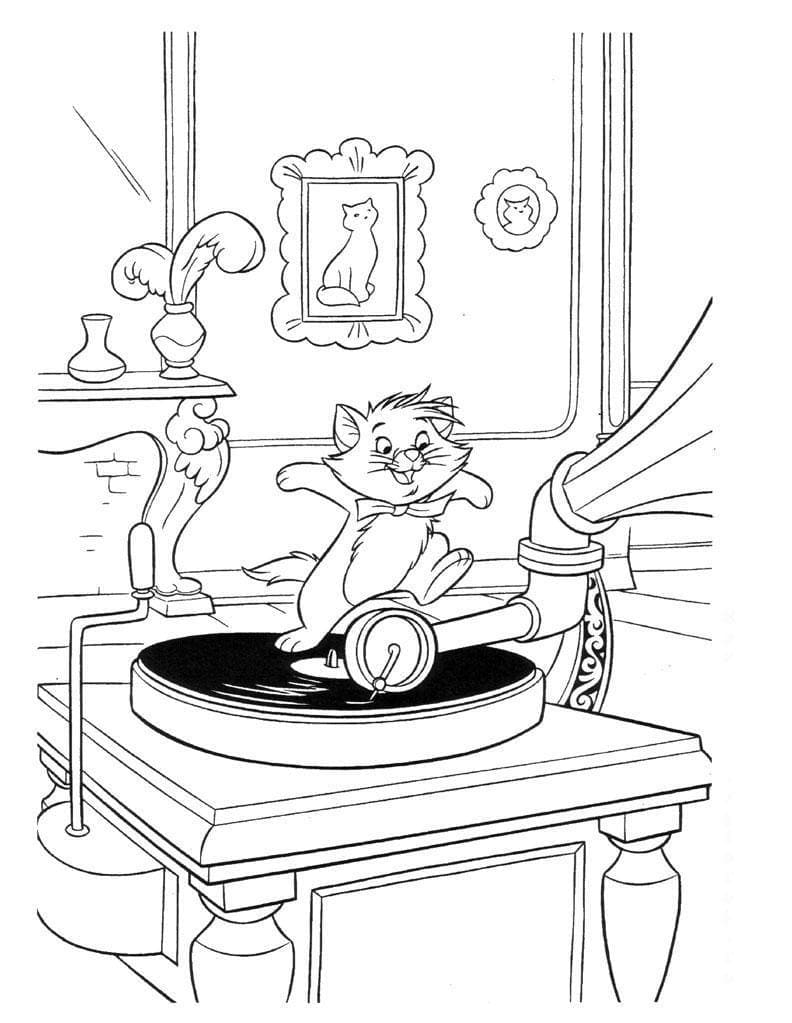 Aristocats Dancing Berlioz coloring page - Download, Print or Color ...