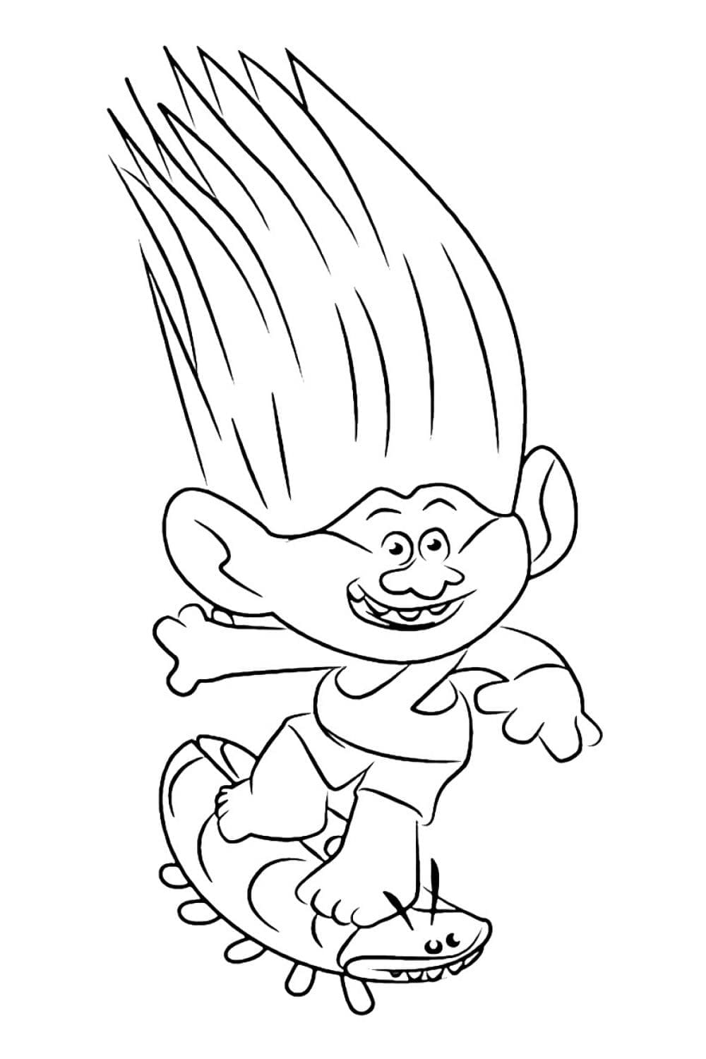 Aspen Heitz from Trolls coloring page