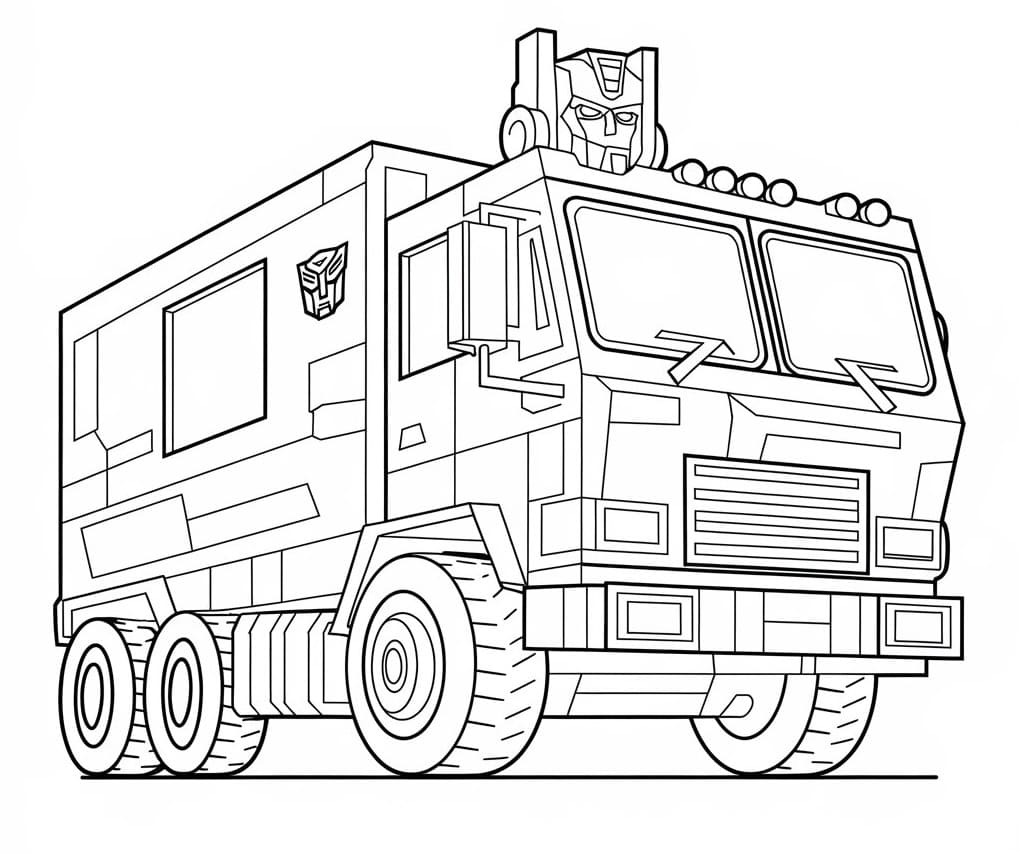 Autobot Transformers coloring page