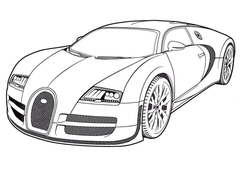 Awesome Bugatti Car coloring page - Download, Print or Color Online for ...