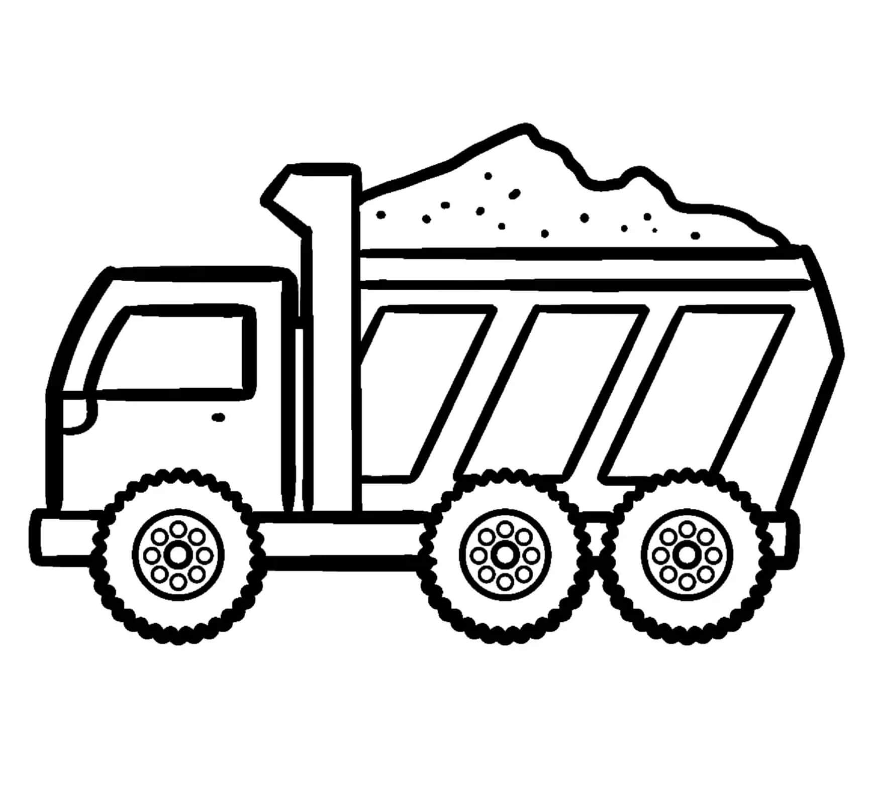 Awesome Dump Truck coloring page