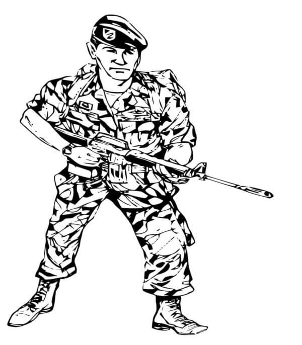 soldier saluting coloring pages