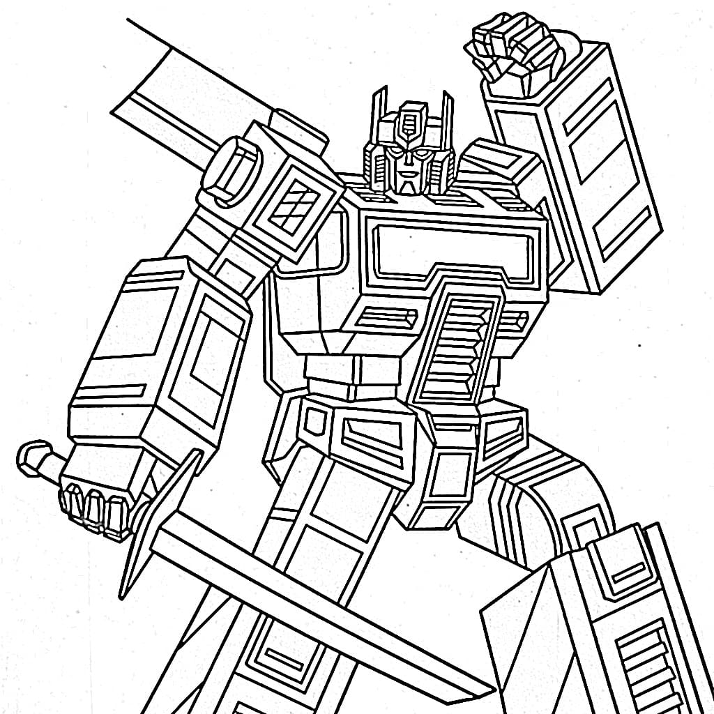 Awesome Transformers Robot coloring page