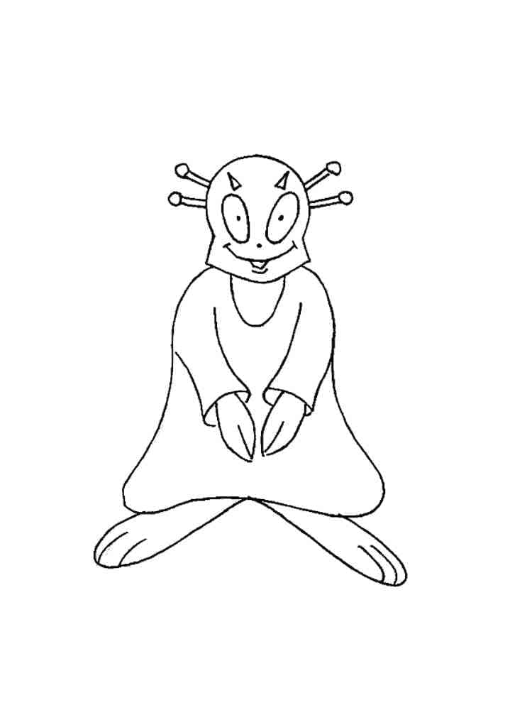 Bad Alien coloring page