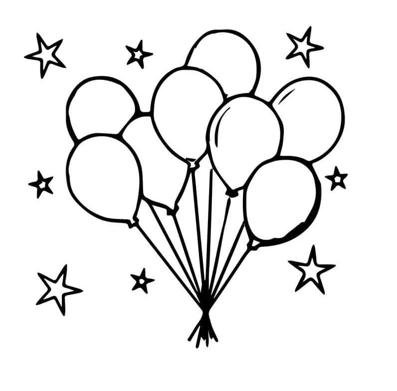 Balloons for Party coloring page