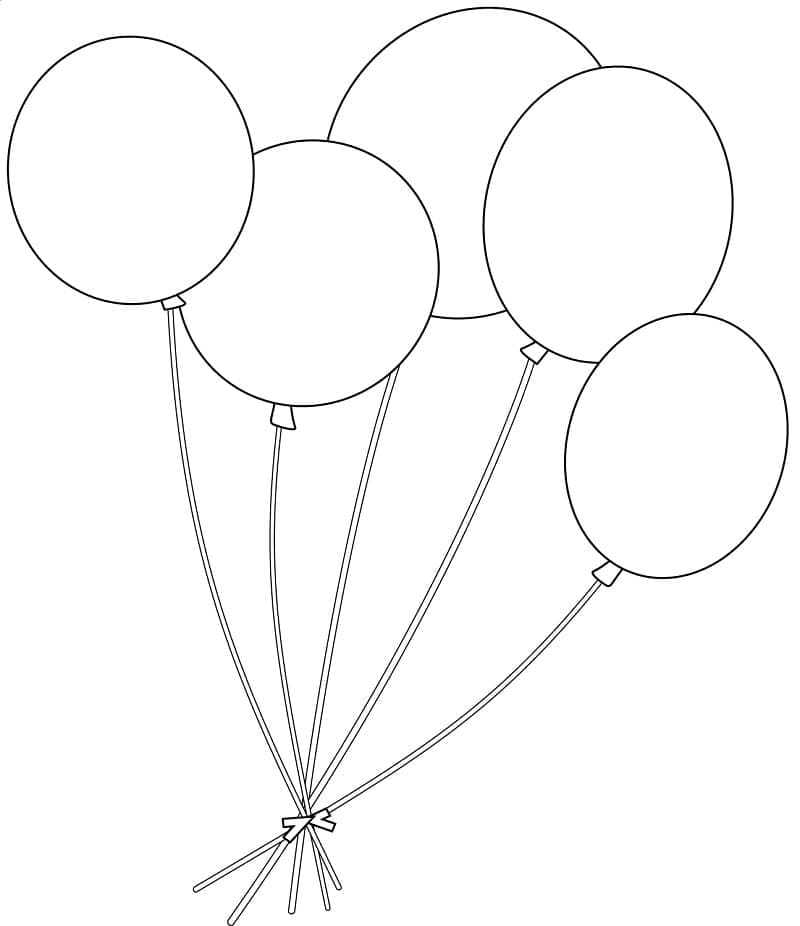 Balloons Free coloring page