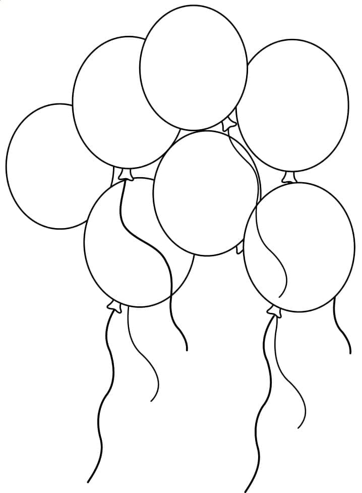 Balloons Free For Kids coloring page