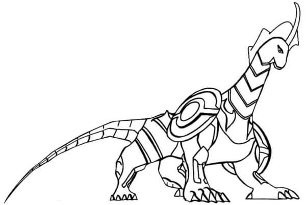 Basic Dragonoid Coloso coloring page