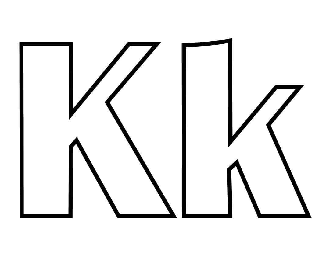 Basic Letter K coloring page