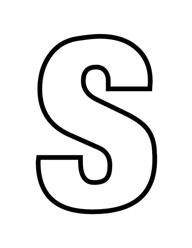 Basic Letter S coloring page