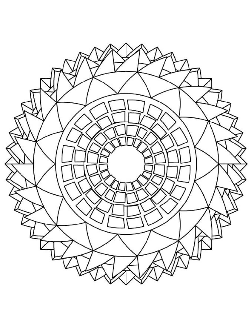 Basic Summer Mandala coloring page