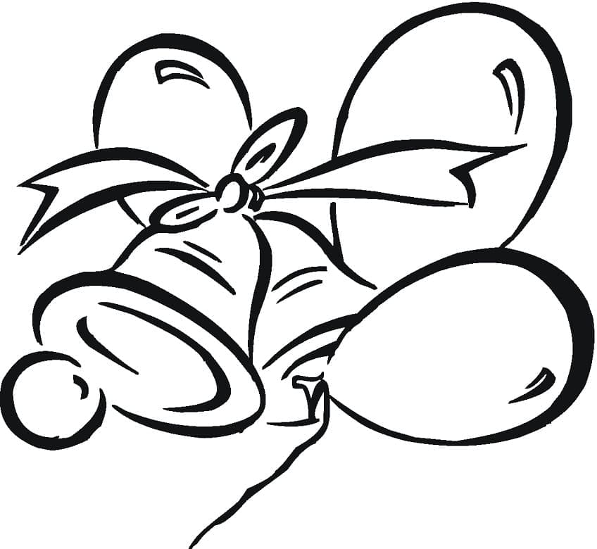 Bell and Balloons coloring page