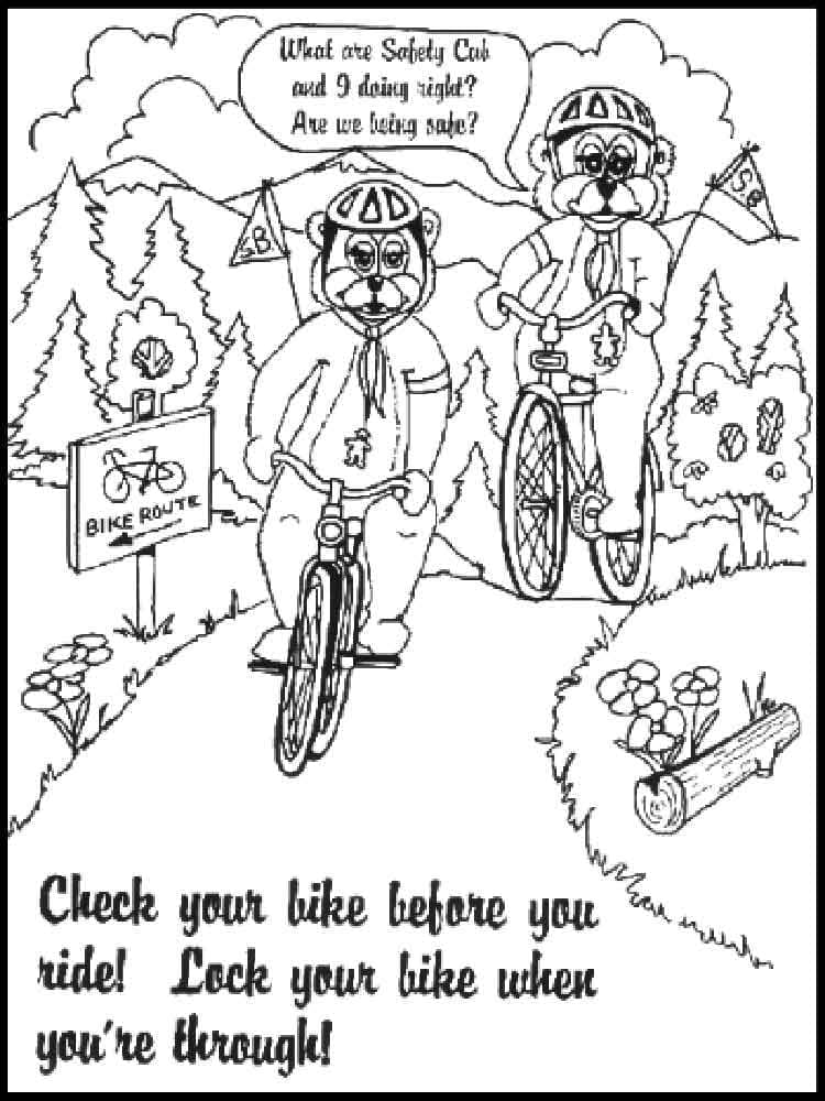 Bicycle Safety - Check Your Bike Before Ride coloring page - Download ...