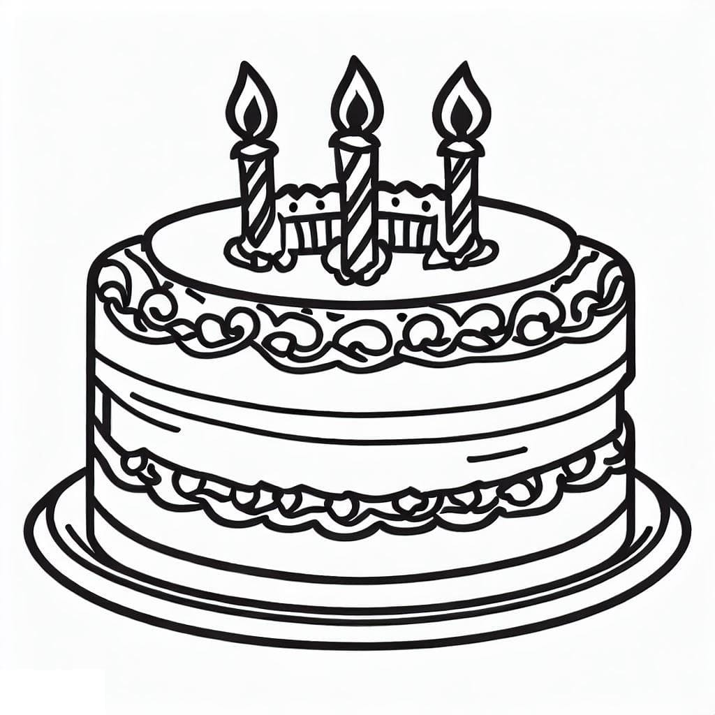 Birthday Cake For Free coloring page - Download, Print or Color Online ...