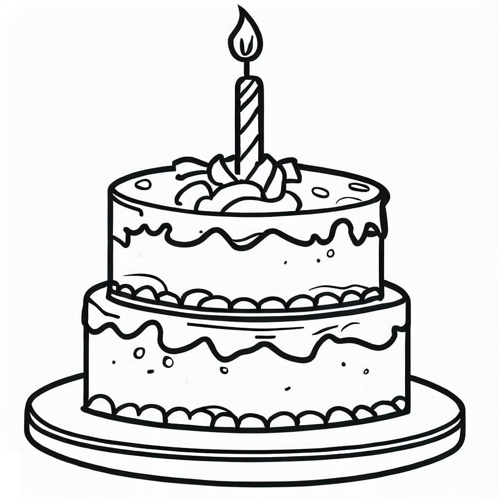 Birthday Cake - Sheet 5 coloring page - Download, Print or Color Online ...