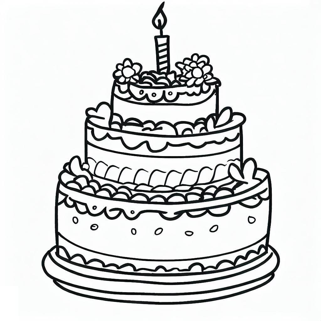 Birthday Cake Sheet 6 Coloring Page Download Print Or Color Online 