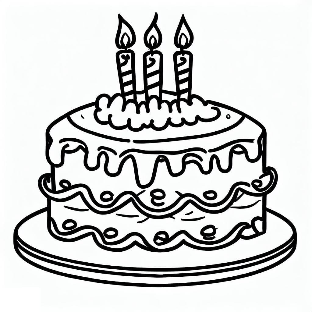 Birthday Cake - Sheet 7 coloring page - Download, Print or Color Online ...