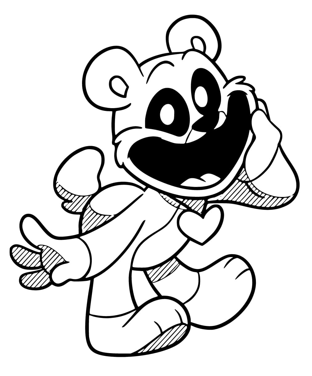 Bobby Bearhug Smiling Critters Coloring Page - Download, Print Or Color