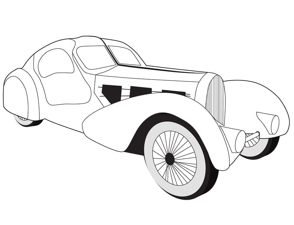 Bugatti Type 57s coloring page