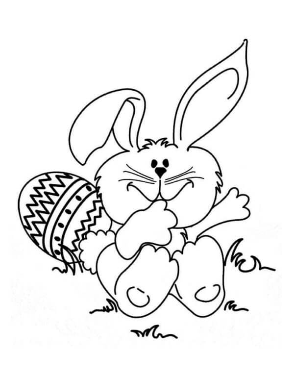 Bunny Is Delighted When He Finds A Testicle coloring page