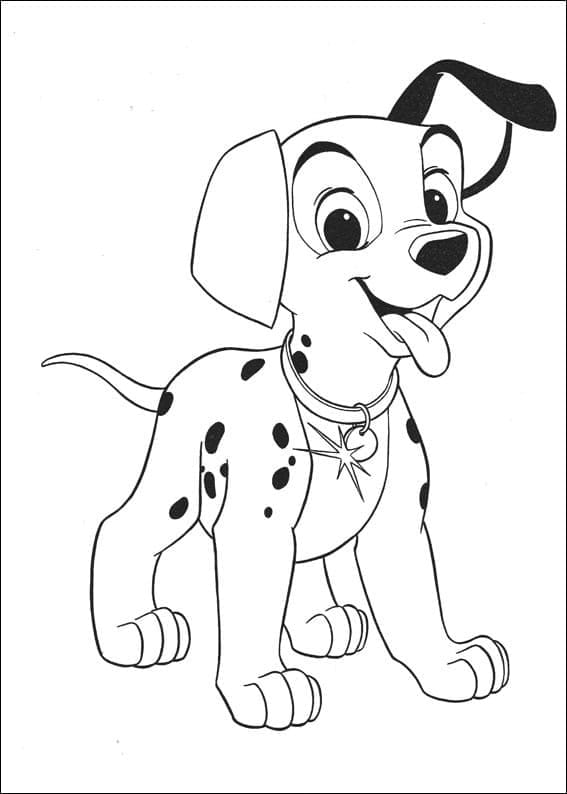 Cartoon Dalmation Puppy coloring page