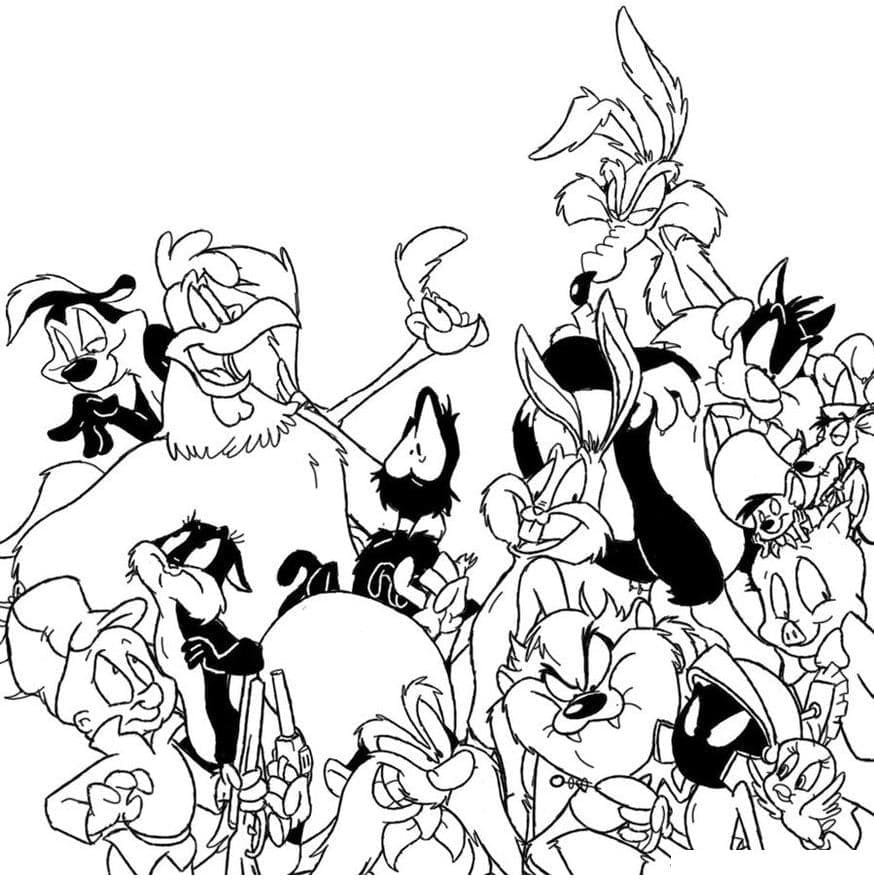 Characters In Looney Tunes Coloring Page Download Print Or Color