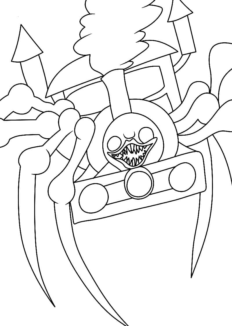 Choo-Choo Charles Horror Game coloring page - Download, Print or Color ...
