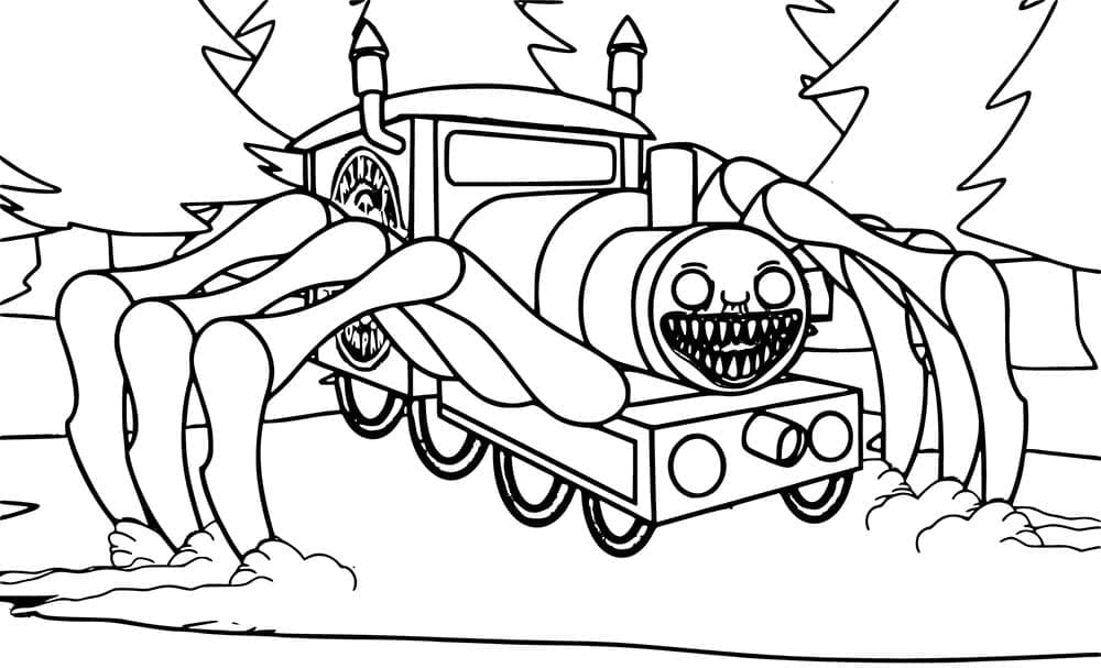 Choo-Choo Charles in the Forest coloring page - Download, Print or ...