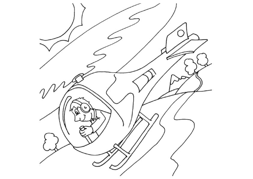 Chopper Pilot coloring page