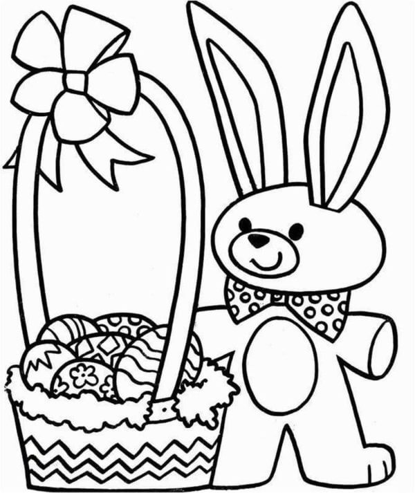 Christmas Bunny In A Bow Tie Is Preparing To Serve Eggs coloring page