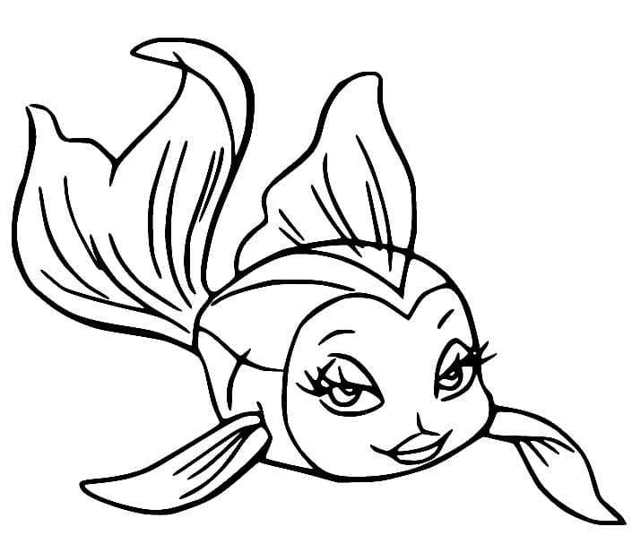 Cleo Goldfish from Pinocchio coloring page