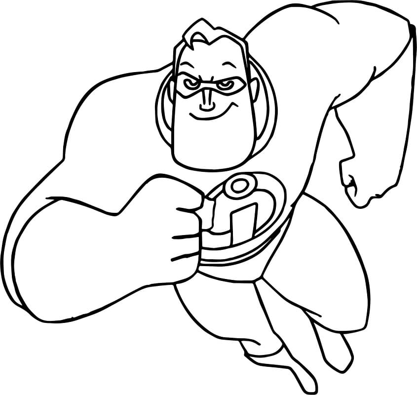 Cool Mr. Incredible coloring page