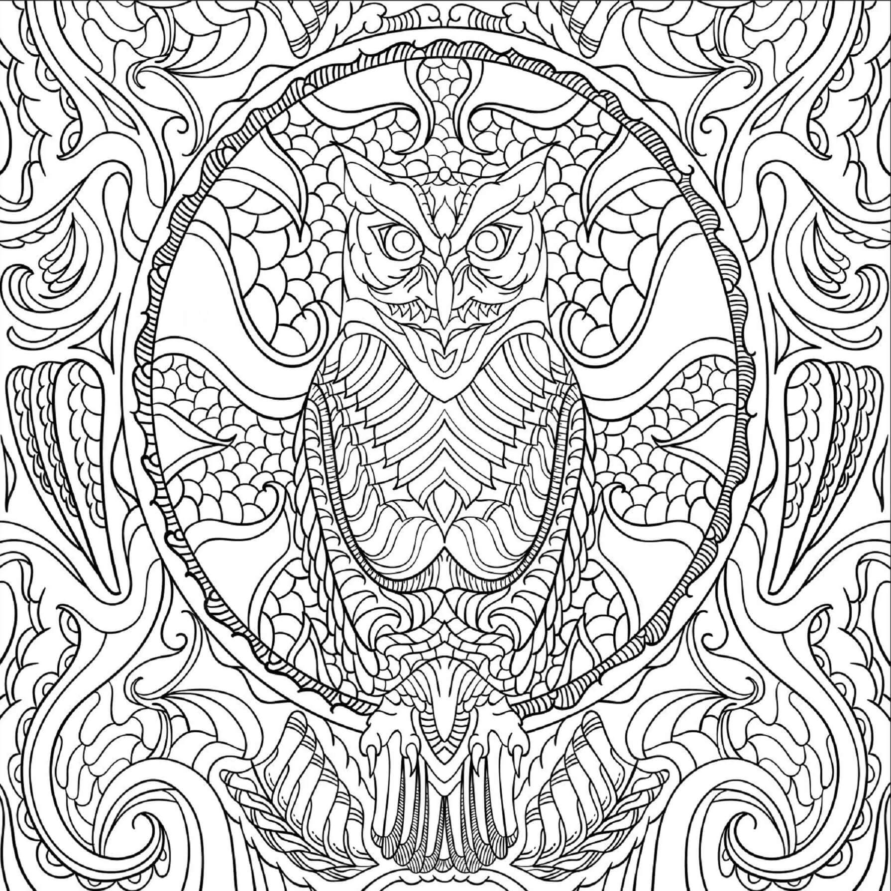 Cool Owl Mandala