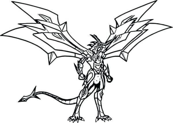 Cool Pyrus Dragonoid Standing coloring page