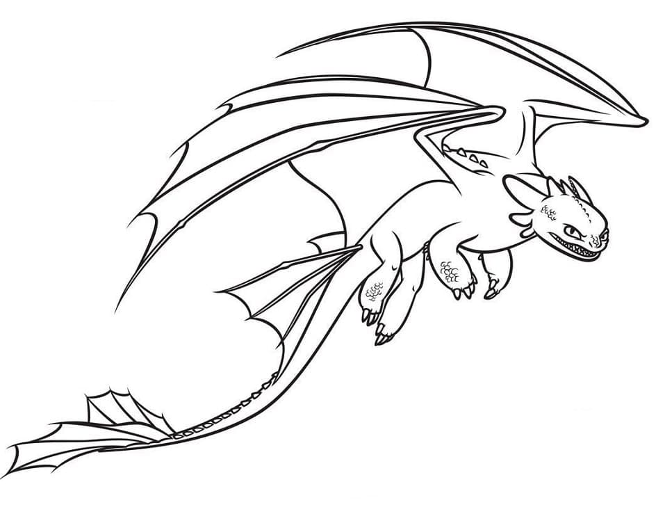 Cool Toothless coloring page