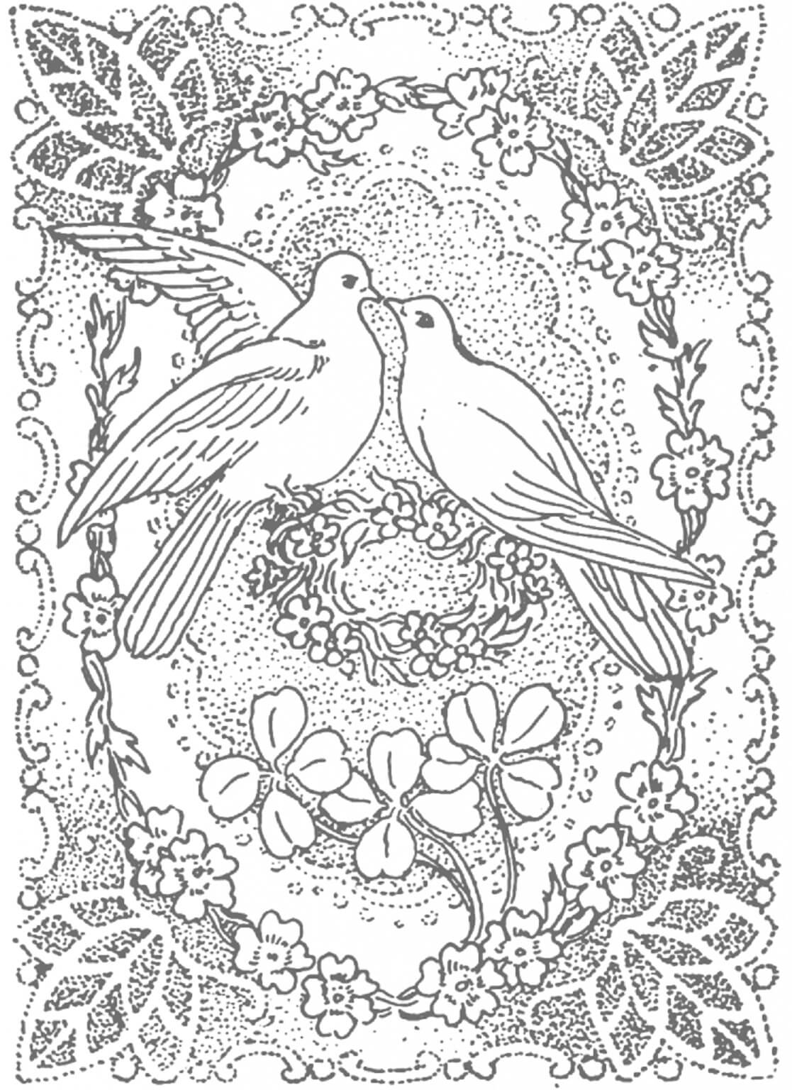 Couple Pigeon Mandala