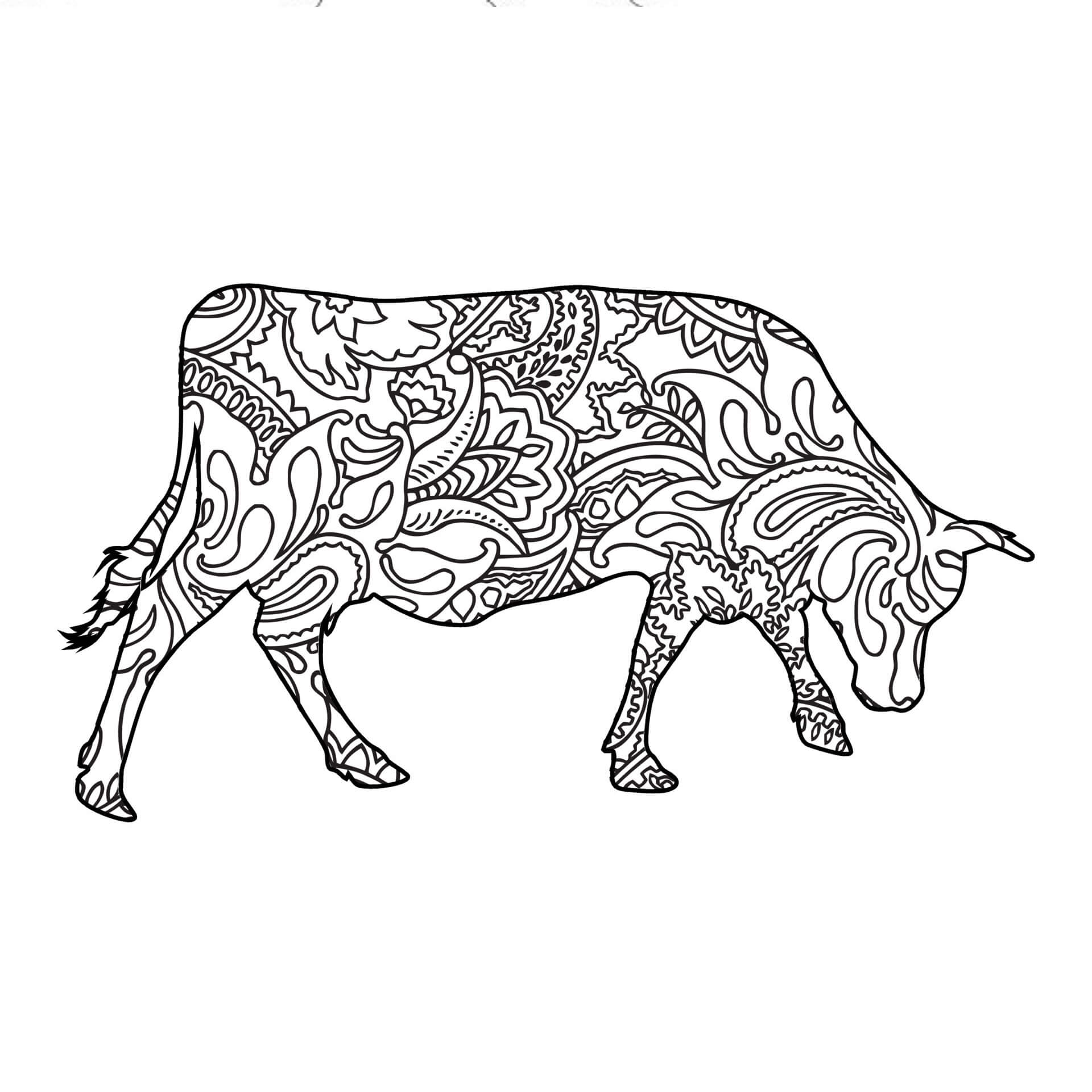 Cow Walking Mandala