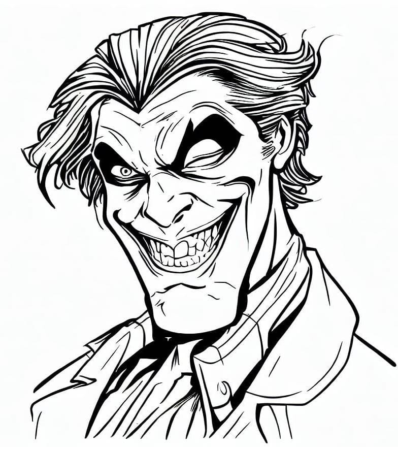 Crazy Joker coloring page - Download, Print or Color Online for Free