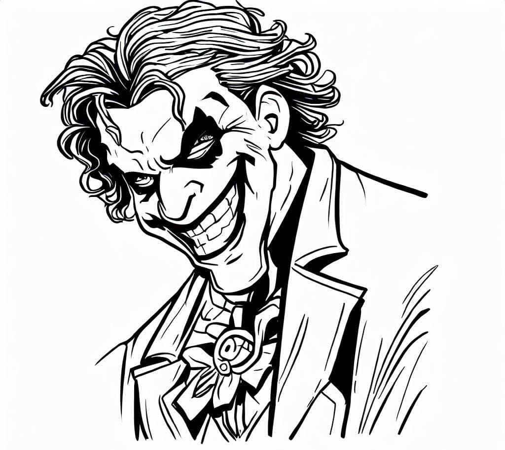 Creepy Joker coloring page - Download, Print or Color Online for Free