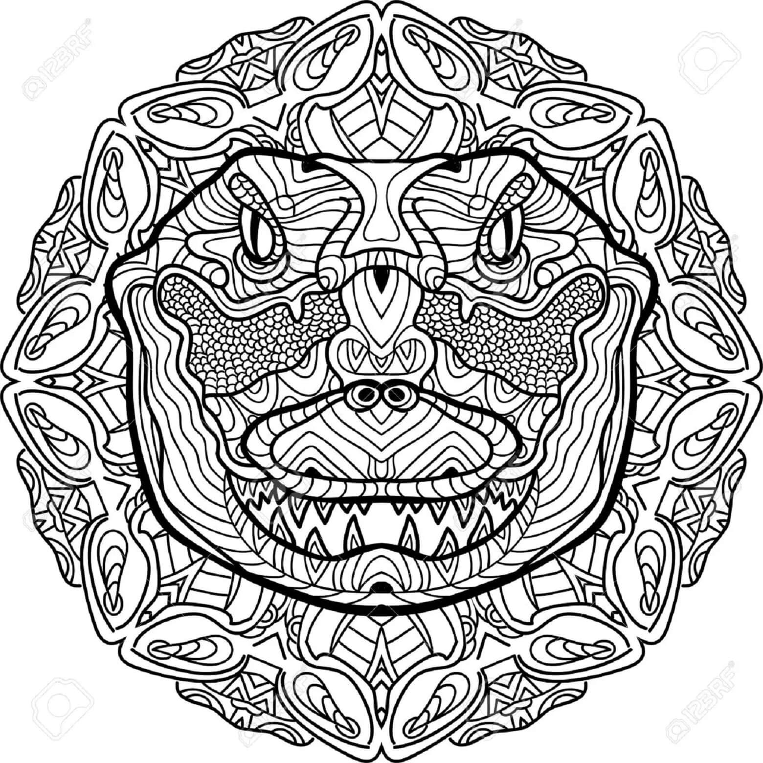 Crocodile Head Mandala