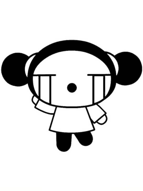 Crying Pucca coloring page